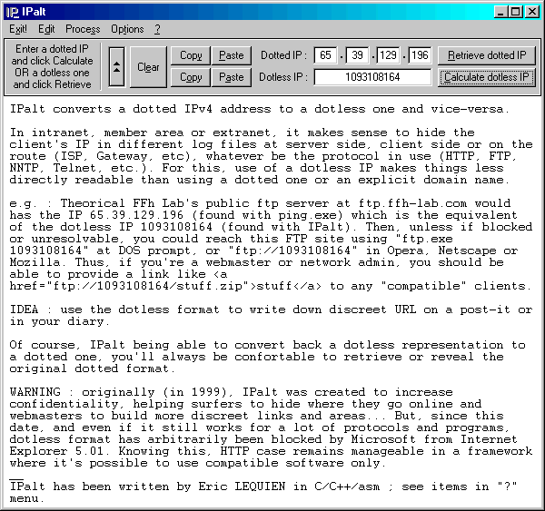 IPalt 2.0 Demo/Licensed Screenshot